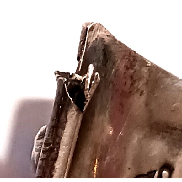 Vntg STERLING CORAL TURQUOISE Signed NAVAJO tips watch band (1281) - Picture 4 of 6